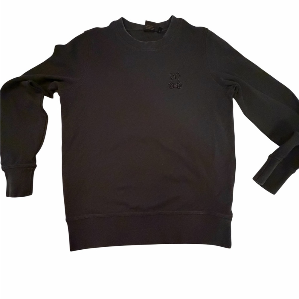 Psycho Bunny Men's Black Sweater unisex XXS runs oversized (fits like a xs/s)